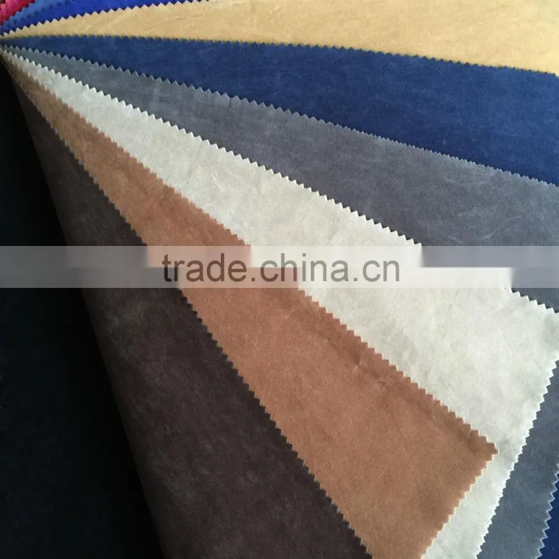 soft double-sided green flock fabric for handbag shoes boots
