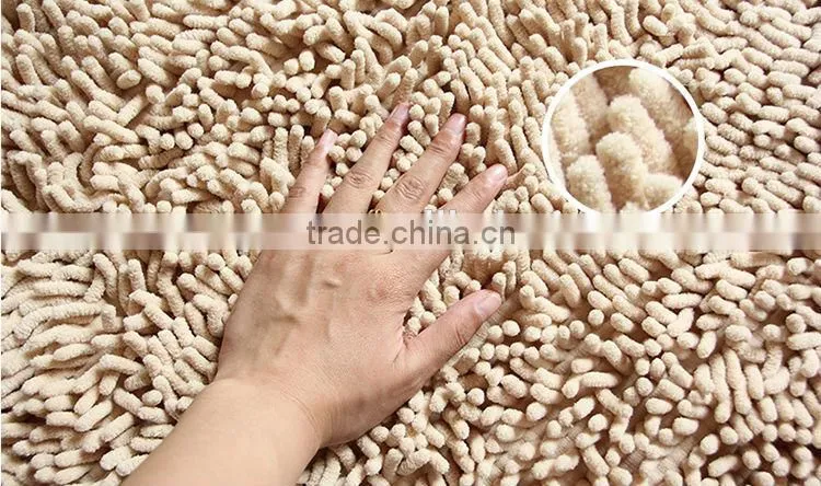 NEW anti slip back microfiber chenille carpet,microfiber bath mat / Chenille mat-QINYI