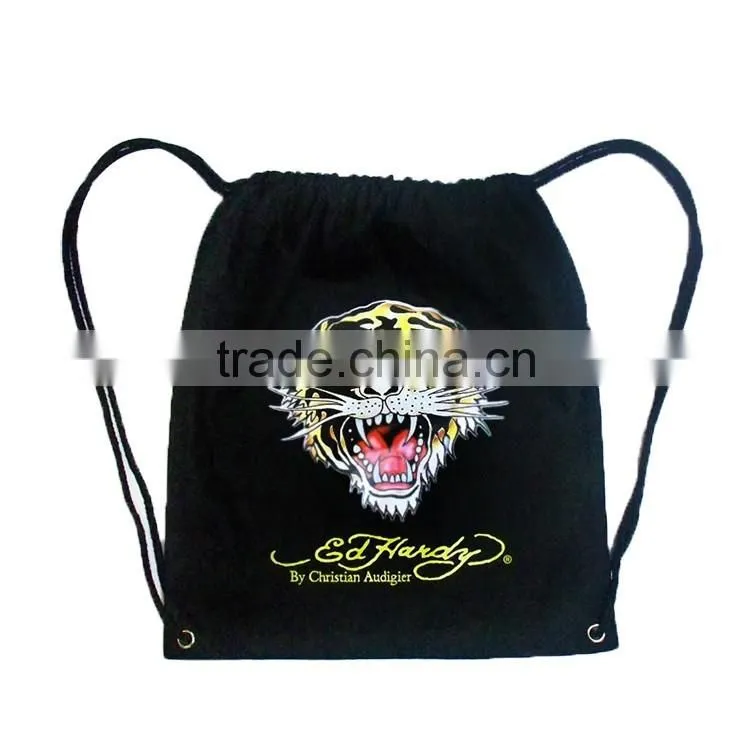 Customized printing and material sports fitness drawstring bag packaging bags