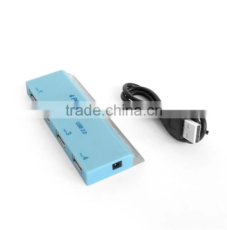 Scale ruler style 4 port usb 2.0 hub
