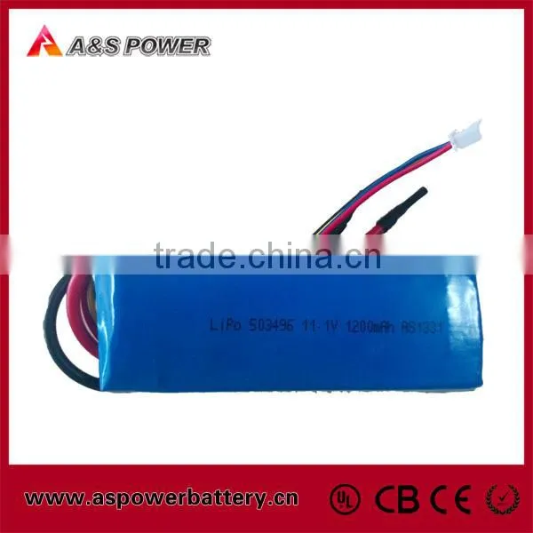 11.1V 1200mAh airsoft gun lipo battery 12V lithium polymer cells car battery pack