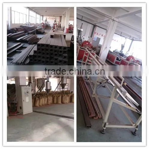 extruded plastic composite decking with PE material outdoor solid WPC deck