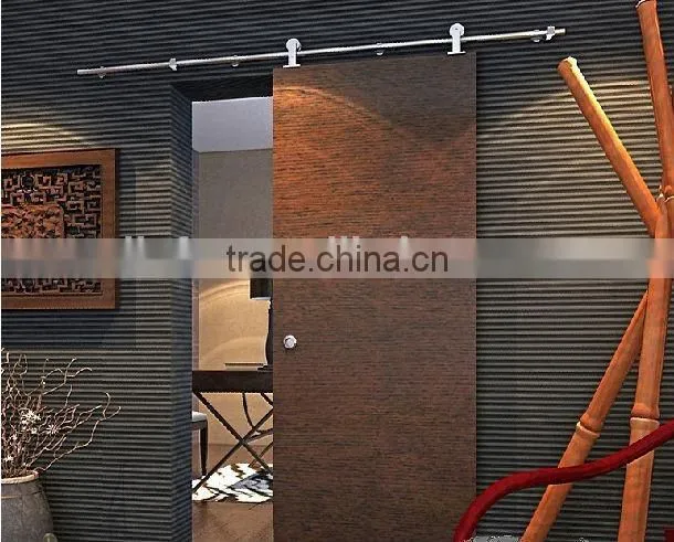 Stainless Steel modern wood sliding barn door classic bar track SD0213500