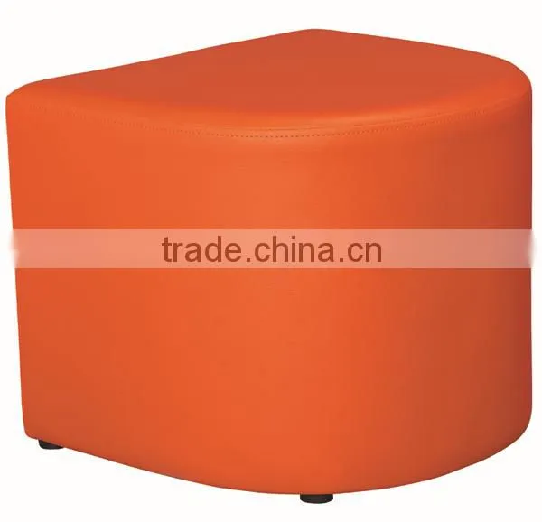 Faux leather U shape wooden ottoman for promotion