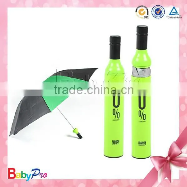 2015 Hot Sale Promotion Wine Bottle Shape Umbrella Folding Umbrella