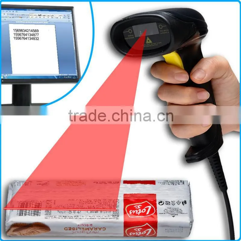 Reader Bar Code POS Handheld 100 times/sec Automatic Laser USB Barcode Scanner