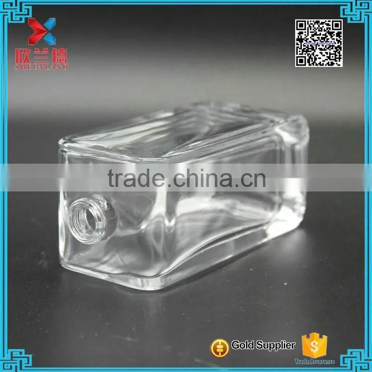 wholesale 100ml rectangle empty glass perfume refill bottle
