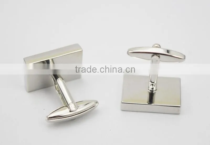 Personalized Cufflink button blanks brass rectangle cufflink blanks