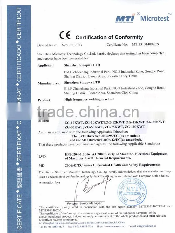 RF tarpaulin welding machine rf canvas pvc ceiling machine