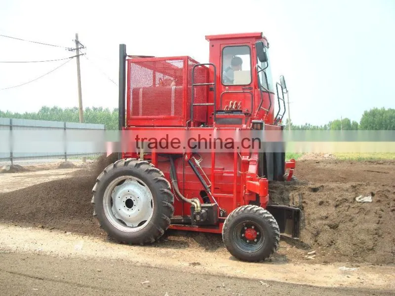 SUNCO Factory chicken manure compost turner machine/organic manure compost turner