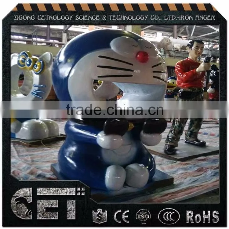 christmas fiberglass statues doraemon statues cute cartoon character statue