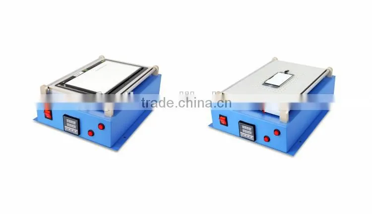 Metal Body Built-in Vacuum Pump Mobile Phone LCD Touch Screen Separator Machine Max 12inch Lens Glass Repair + 100m Cutting Wire