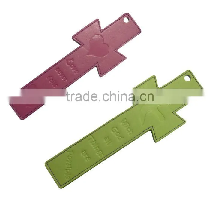 Promotional Gift Leather Book Mark With Tassel