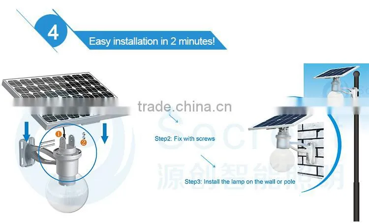 4W 8W 12W all in one LED solar garden light, solar courtyard light, solar villa light