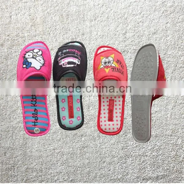 Jersey with teddy print women indoor Slippers, women home slippers,women house slippers,
