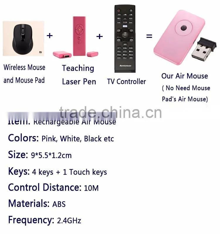 New Mini 2.4GHz Wireless Optical Pen Mouse Self-reacting DPI for PC Android Laptop Accessories Computer -Purple