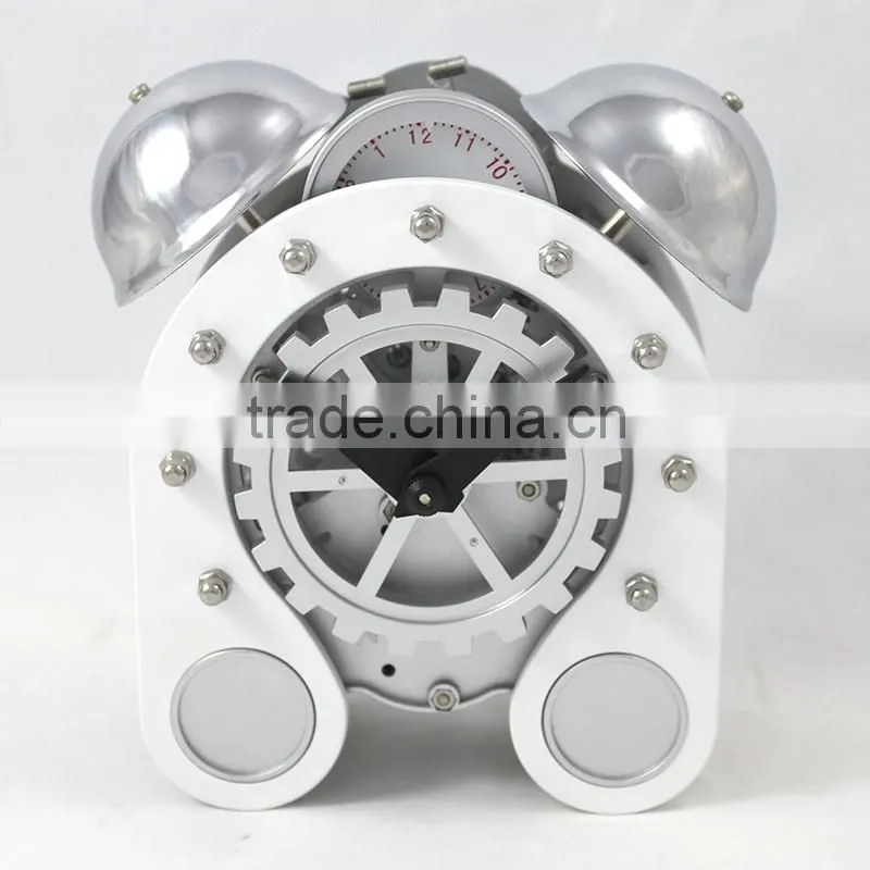 Moving Gear Table Clock, Decorative Alarm Clock