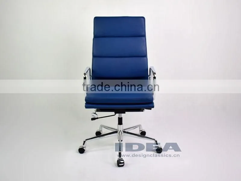Replica EA219 Charles High Back Office Chair - Navy Blue Color Genuine Leather