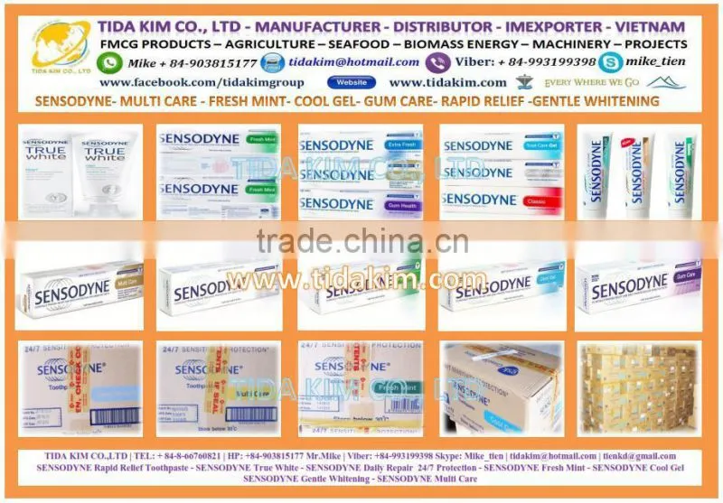 TRUE WHITE MULTI CARE SENSODYNE TOOTHPASTE - WHITENING SENSITIVE - TIDA KIM SOFTDRINK FMCG -FRESH MINT RAPID RELIEF TOOTHBRUSH