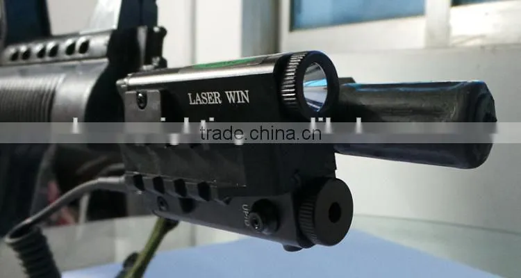 Tactical rifle green laser sight plus led flashlight