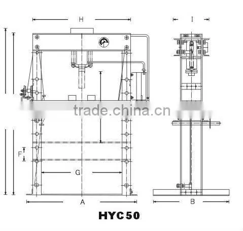 50T Hydraulic Shop Press