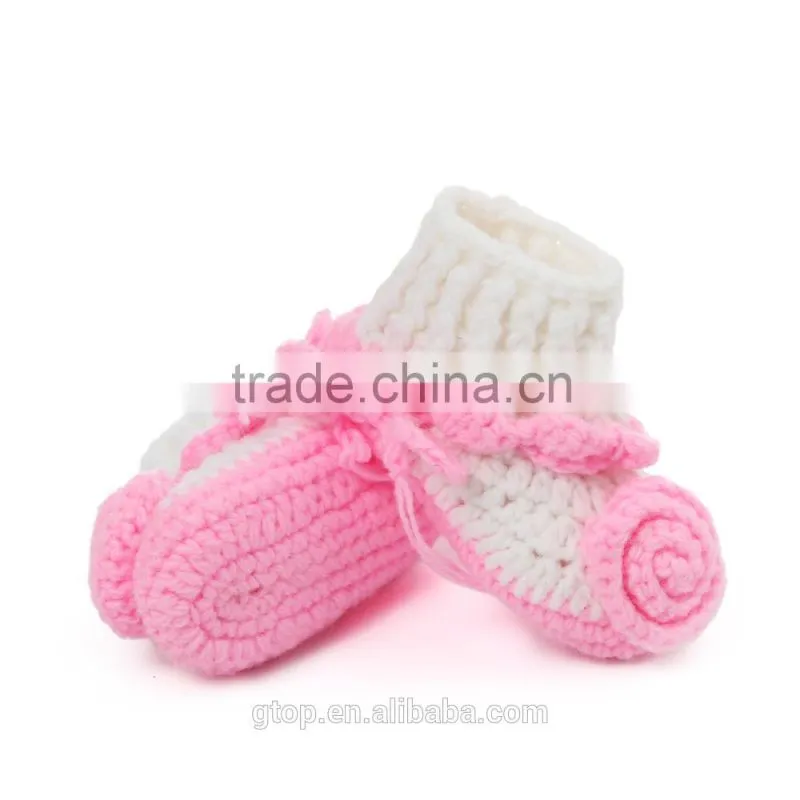 Baby Handmade Crochet Boots Shoes Supplier for 1-10 months old B-0013