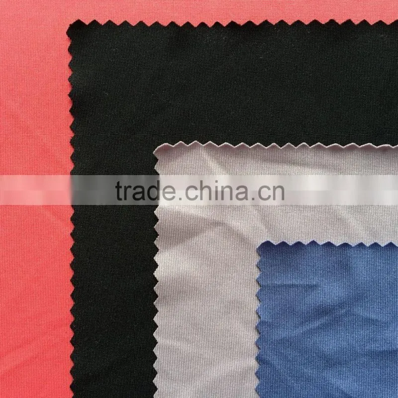 supply many bright colors of DTY polyester spandex jersey fabric for T-shirt and swim wear