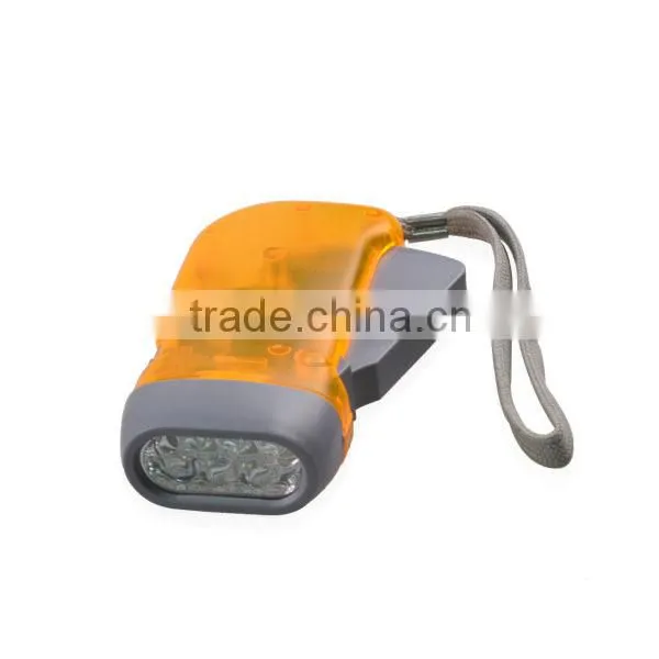 3 LED PVC Material Hand Press Dynamo LED Flashlight
