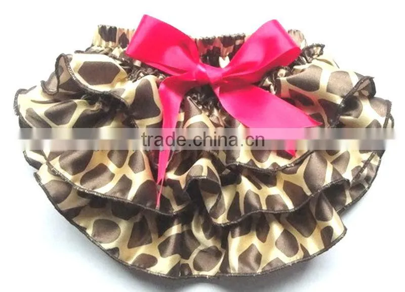 floral pint ribbon comfort ruffled girl baby bloomers wholesale