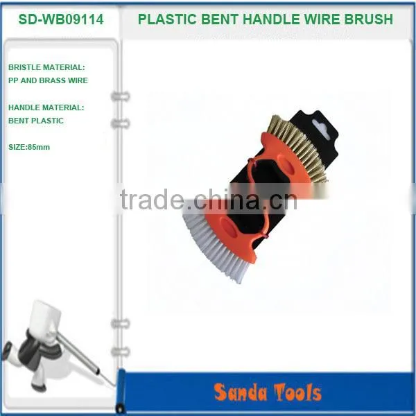 Plastic Bent Handle Wire cleaning brush