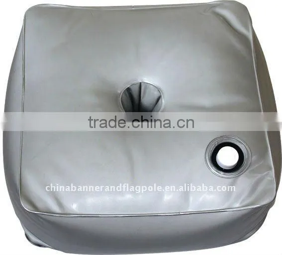 Flag banner pole base with ball bearing inside help pole banner stand well