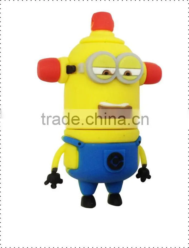 Newest! custom pvc wholesale cute cartoon usb flash drive