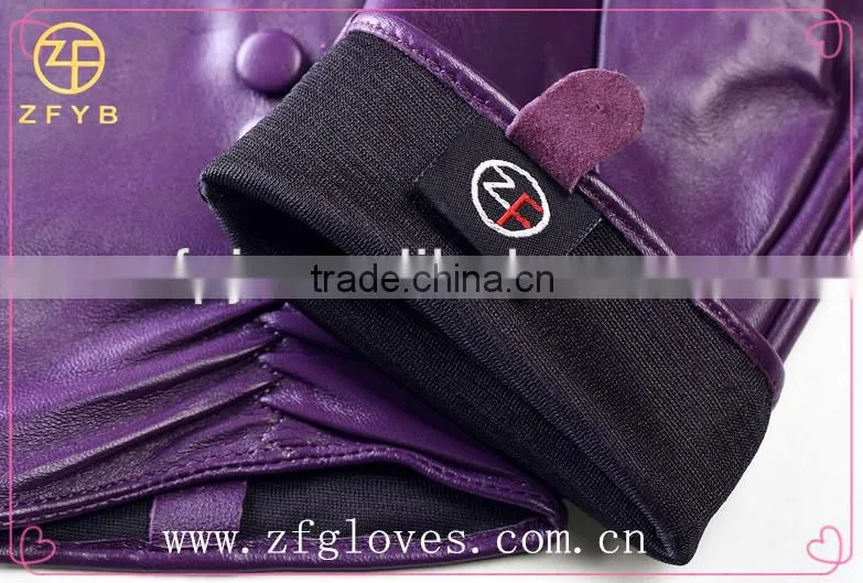 2015 customed fashion Lady Leather Touch Screen Glove