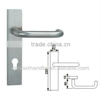 Professional stainless steel door handle on plate and locks prices offer