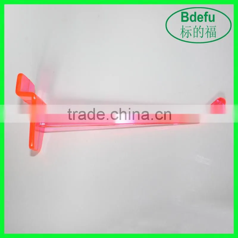 High Quality ABS Acrylic Security display plastic pegboard hooks slatwall display hook