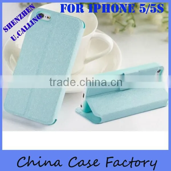 Great Classic Design Leather Flip Case For Apple iPhone 5/5S Wallet Leather Case