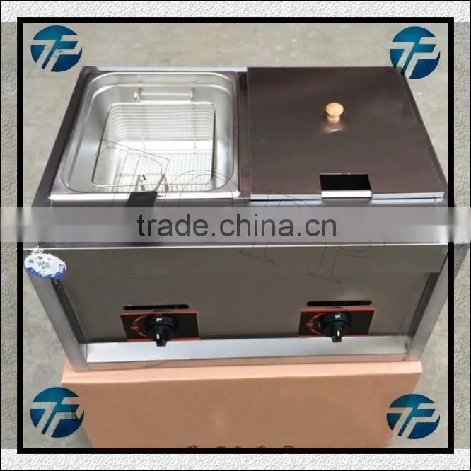 10 L Stainless Steel Gas Fryer with Double Baskets