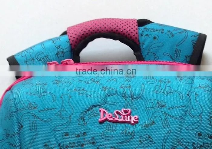 Cat print european school backpack girls school bags for kids