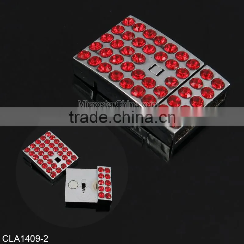 Fashion jewelry components top quality zinc alloy material leather bracelet clasp