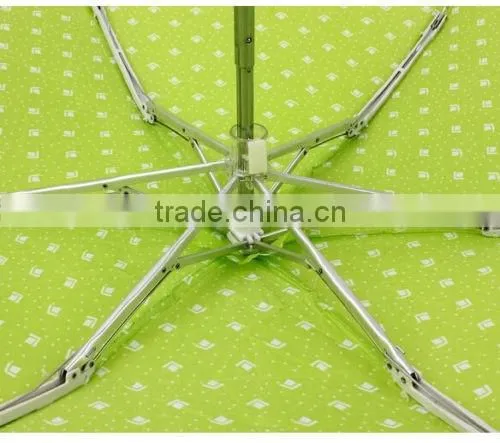21inch High Quality Manual Open Flora Patern 3 Fold Umbrella