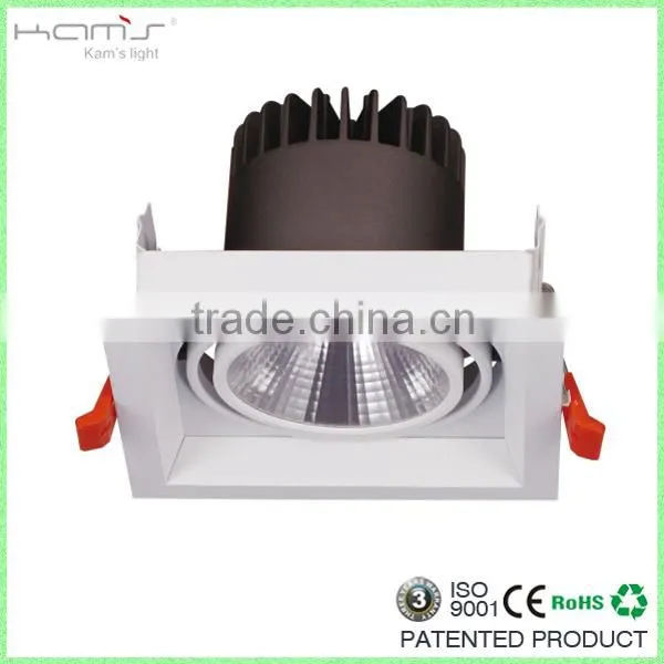 3*10w trimless recessed cob led grille light PMMA Lens adjustable spot light warm white 3000k