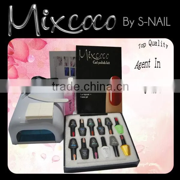 Mixcoco 10 colors Nail gel polish kit ,gel polish with 36W UV lamp,Uv gel nail polish