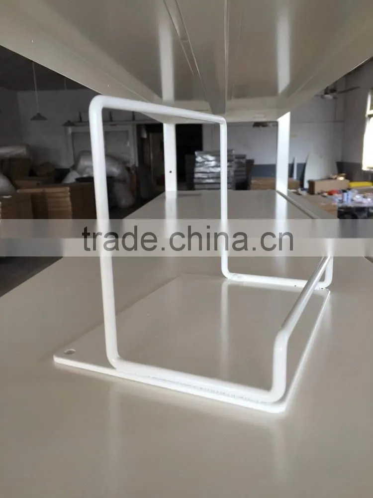 Powder Coating White Counter top Book Store Display Shelves