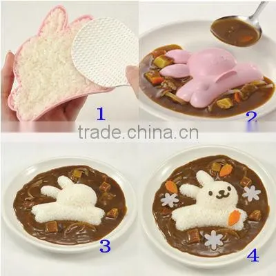 kitchen hand tool children gift curry powder curry and rice bowl rice mold japanese kitchenware rice island mold