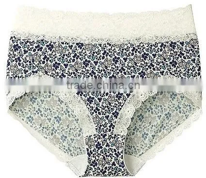 new arrival printed cotton spandex briefs ladies underwear