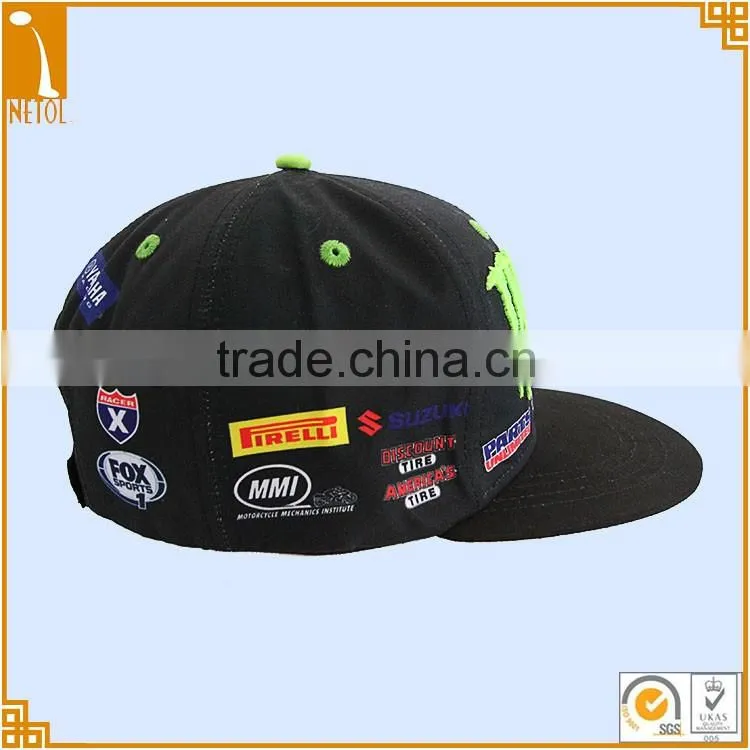2016 New 6 panels flat full head logos custom snapback baseball caps