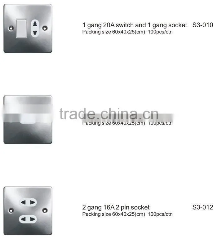2 gang 16a 2 pin socket, 4pin socket