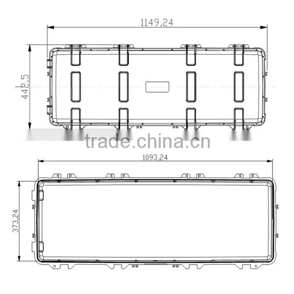 waterproof dustproof crushproof plastic tool case