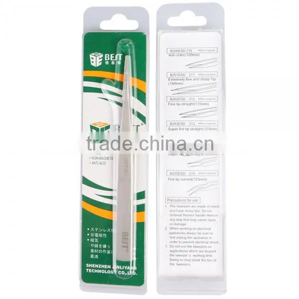 BST-AA Highly Precise Stainless Steel Pointed Eyebrow Tweezers