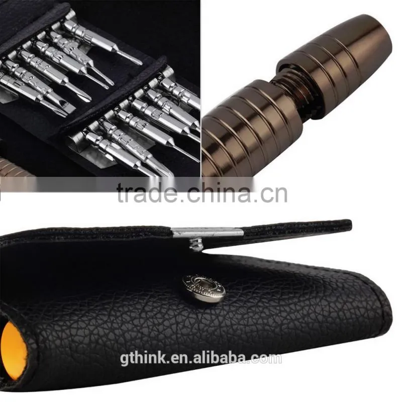 25-in-1 multifunction leather case notebook camera phone disassemble repair tools screwdriver set